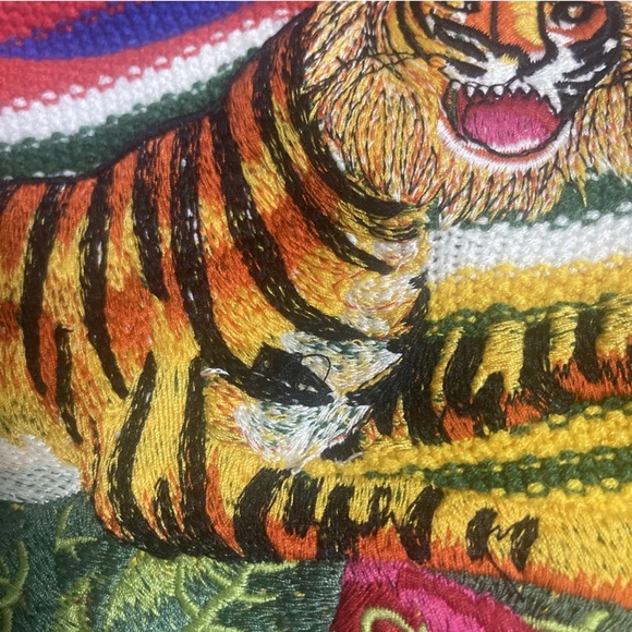 Vintage Gucci Tiger Knit Sweater Women’s Sz XS-S Embroidered Tiger Rare - Picture 8 of 15